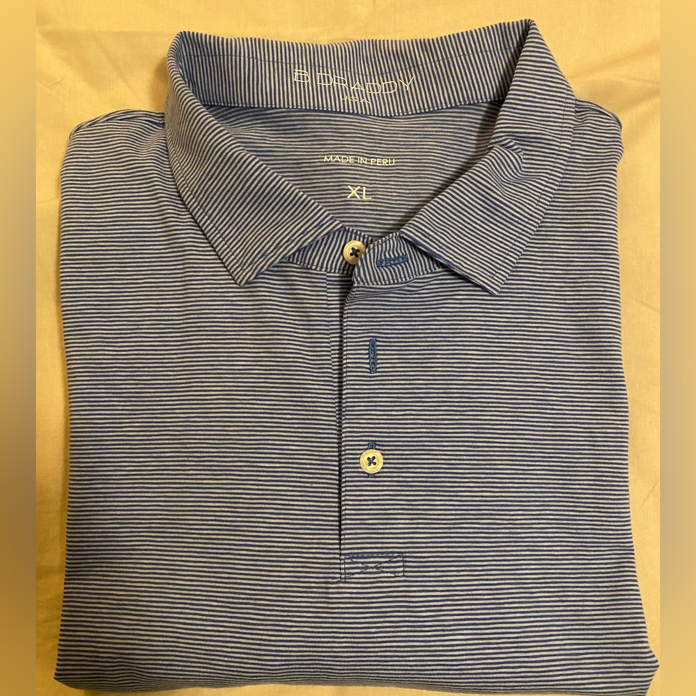 B. Draddy short sleeve blue & white stripe